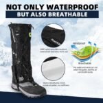 Rockbros waterproof gaiters TT014 black S/M - Image 2