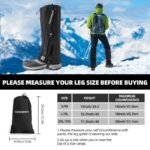 Rockbros waterproof gaiters TT014 black S/M - Image 5