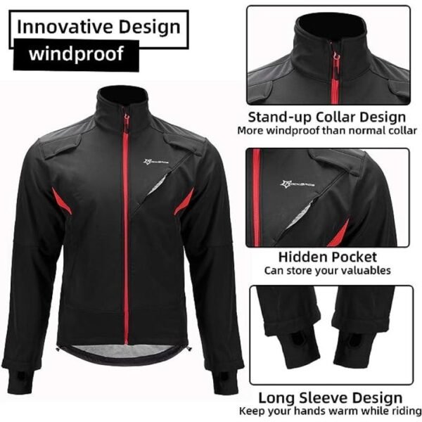 Rockbros Winter Cycling Jacket Black L