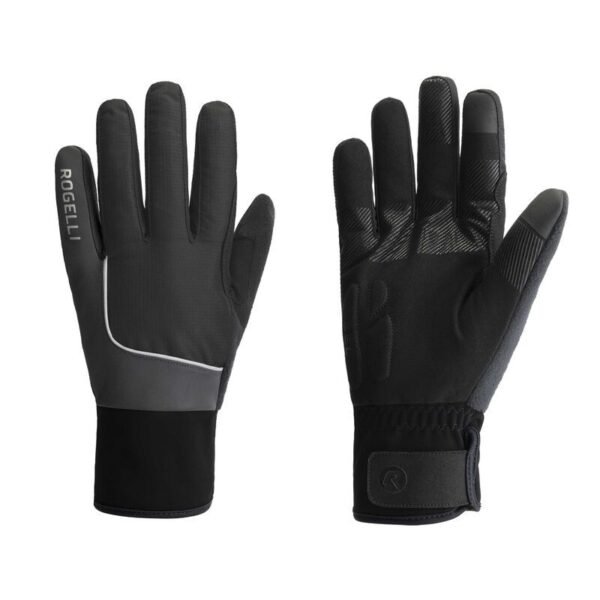 Rogelli ESSENTIAL HIVIS winter gloves black 3XL
