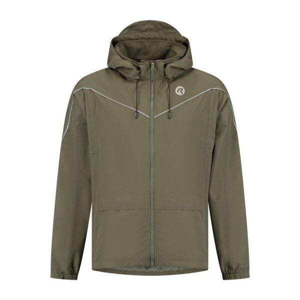 Rogelli ESSENTIAL rain jacket green 2XL