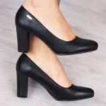 Sergio Leone W SK193A black block heel pumps - Image 4