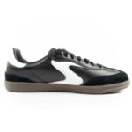 Skechers Kickoff womens sports shoes sneakers black leather - Image 4