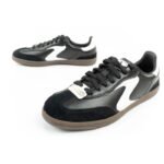 Skechers Kickoff womens sports shoes sneakers black leather - Image 8