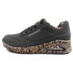 Skechers Uno-Loving Love womens sports sneakers fashionable black - Image 2