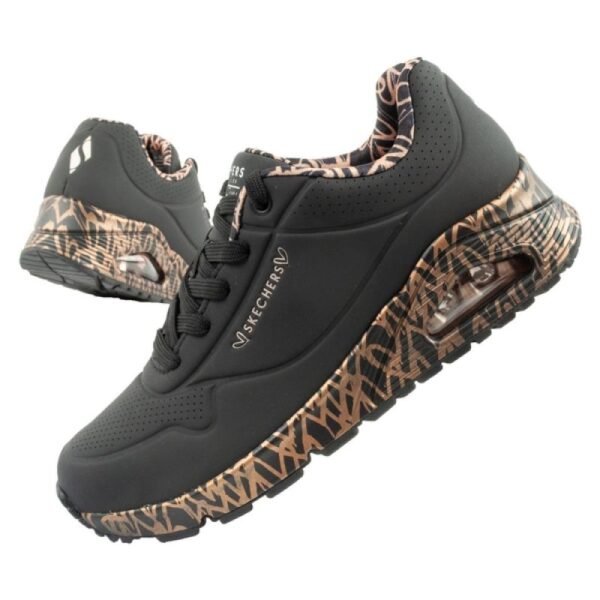 Skechers Uno-Loving Love womens sports sneakers fashionable black