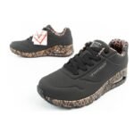 Skechers Uno-Loving Love womens sports sneakers fashionable black - Image 8