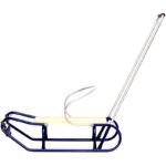 TOMEK METAL SLEDGE WITH BACKREST AND PUSHER, BLUE - Image 3