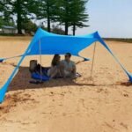 TOURIST BEACH PAVILION SUN SHIELD WEIGHTED WITH SAND LYCRA 2.1X2X1.5M - Image 2