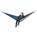 TOURIST HAMMOCK FOR 2 PEOPLE 270X140CM WITH MOSQUITO NET BLUE - Image 6