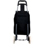 TROLLEY SHOPPING BAG ON WHEELS WITH FRAME 31L BLACK - Image 5