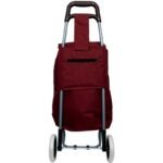 TROLLEY SHOPPING BAG ON WHEELS WITH FRAME 31L RED WHITE - Image 5