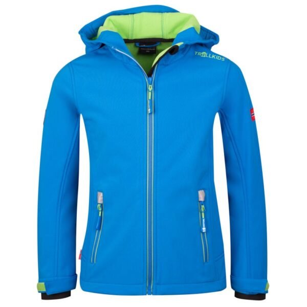TrollKids Kids Trollfjord Jacket medium blue/green waterproof blue (161-106)