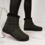 Waterproof snow boots with zipper NEWS W EVE181D khaki - Image 2