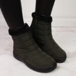 Waterproof snow boots with zipper NEWS W EVE181D khaki - Image 3