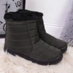 Waterproof snow boots with zipper NEWS W EVE181D khaki - Image 4
