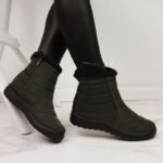 Waterproof snow boots with zipper NEWS W EVE181D khaki - Image 7