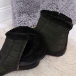 Waterproof snow boots with zipper NEWS W EVE181D khaki - Image 8