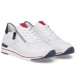 White leather sneakers Remonte Rieker R6705-82 - Image 2