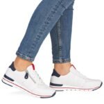 White leather sneakers Remonte Rieker R6705-82 - Image 6