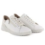 Womens beige leather high-heeled shoes Jezzi 138 - Image 3