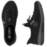 Womens black sports shoes Rieker L32F1-00 - Image 3