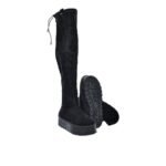 Womens Black Suede Platform Boots Big Star SS274264 - Image 8