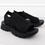 Womens closed-toe black sandals Potocki TO90302 - Image 3