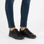 Womens leather high-heeled shoes, black, Jezzi 138 - Image 5