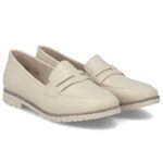 Womens leather loafers lords beige Rieker 75300-63 - Image 2