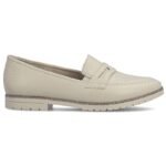 Womens leather loafers lords beige Rieker 75300-63 - Image 4