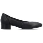 Womens leather pumps with low heels, black, Rieker 43452-00 - Image 4