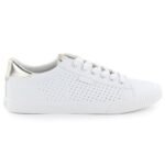 Womens low-top sneakers, openwork, eco-leather, white, Big Star TT274020 - Image 2