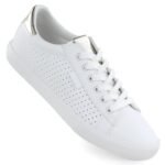 Womens low-top sneakers, openwork, eco-leather, white, Big Star TT274020