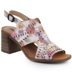 Womens openwork floral high-heeled sandals Jezzi 24125 - Image 4