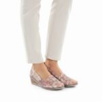 Womens openwork wedge shoes, multicolored, Potocki SZ12306 - Image 6