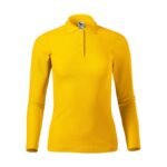 Womens Pique Polo LS Polo Shirt (Yellow) - Image 2