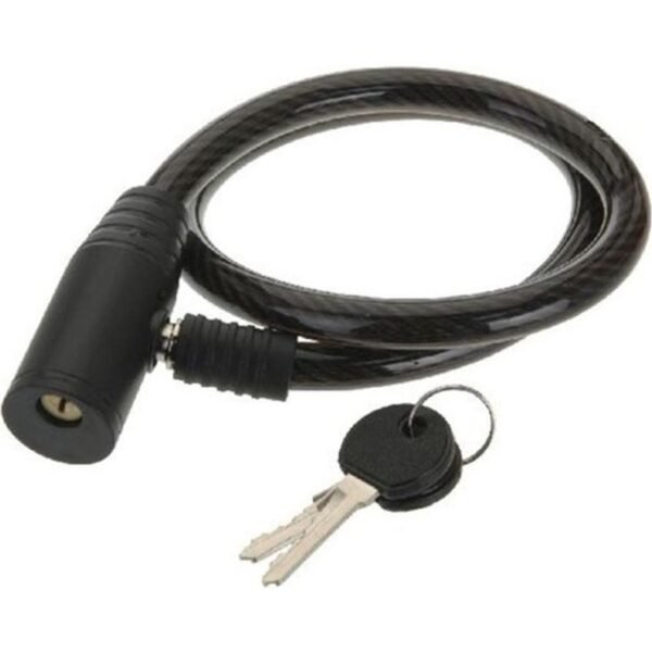 XQMAX SPIRAL BIKE LOCK WITH KEY 0.8x65CM BLACK