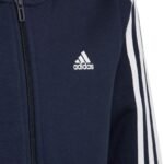 adidas Essentials 3-Stripes Fleece Full-Zip Hoodie Jr IC0600 - Image 5