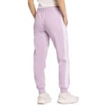 adidas Essentials 3-Stripes Fleece Slim Womens Pants Pink JY3097 - Image 3