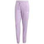 adidas Essentials 3-Stripes Fleece Slim Womens Pants Pink JY3097 - Image 8