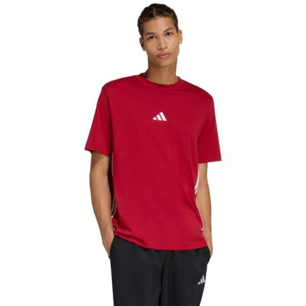 adidas Essentials 3-Stripes Mens T-Shirt Red KD4865