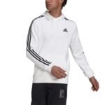 adidas Essentials Fleece 3-Stripes Hoodie M GU2522 - Image 4