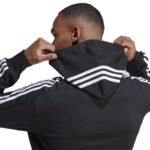 Adidas Essentials French Terry 3-Stripes Hoodie M IC0435 - Image 8