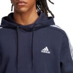 Adidas Essentials French Terry 3-Stripes Hoodie M IC0436 - Image 6