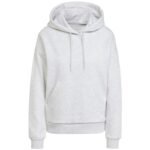 adidas Essentials Small Logo Feel Cozy Womens Sweatshirt Light Gray JN1853 - Image 2