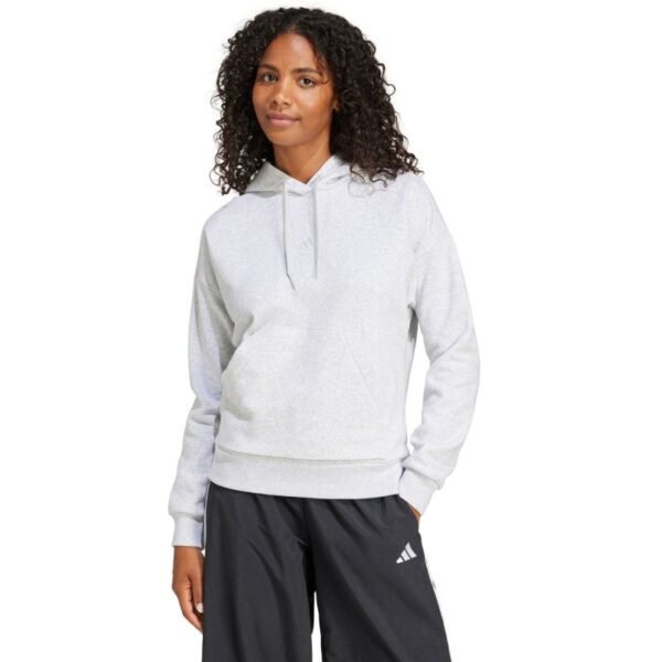 adidas Essentials Small Logo Feel Cozy Womens Sweatshirt Light Gray JN1853