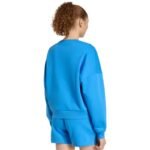 adidas Essentials Small Logo Feelcozy Womens Sweatshirt Blue KC5280 - Image 3