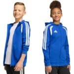 adidas Tiro 26 League Sweat Full Zip Hoodie for Kids Blue KF9102