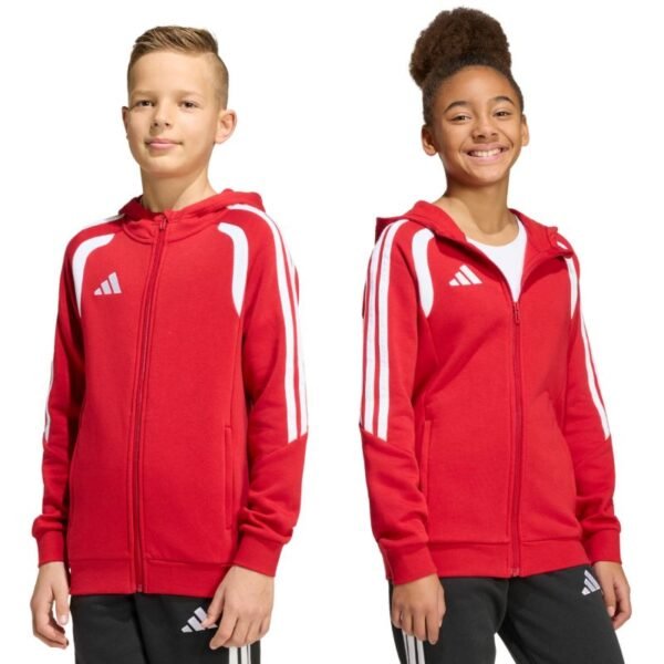 adidas Tiro 26 League Sweat Full Zip Hoodie for Kids Red KF9101